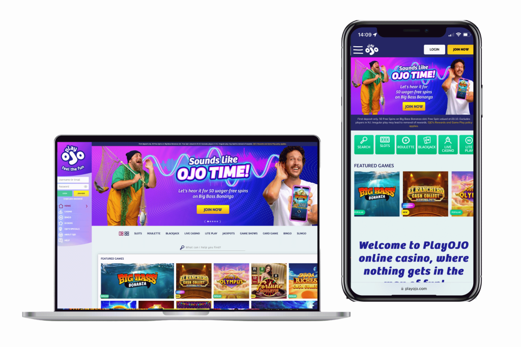 PlayOJO Casino Lobby