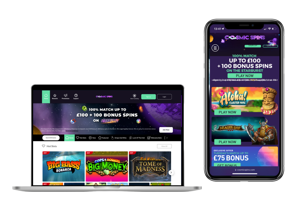 Cosmic Spins Casino Lobby
