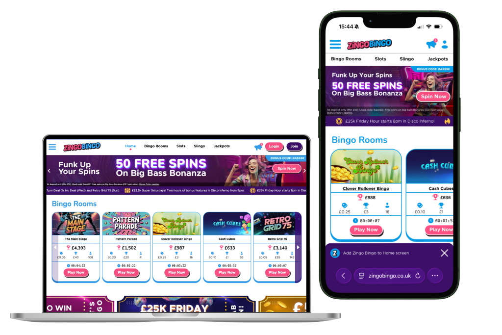 Zingo Bingo casino lobby